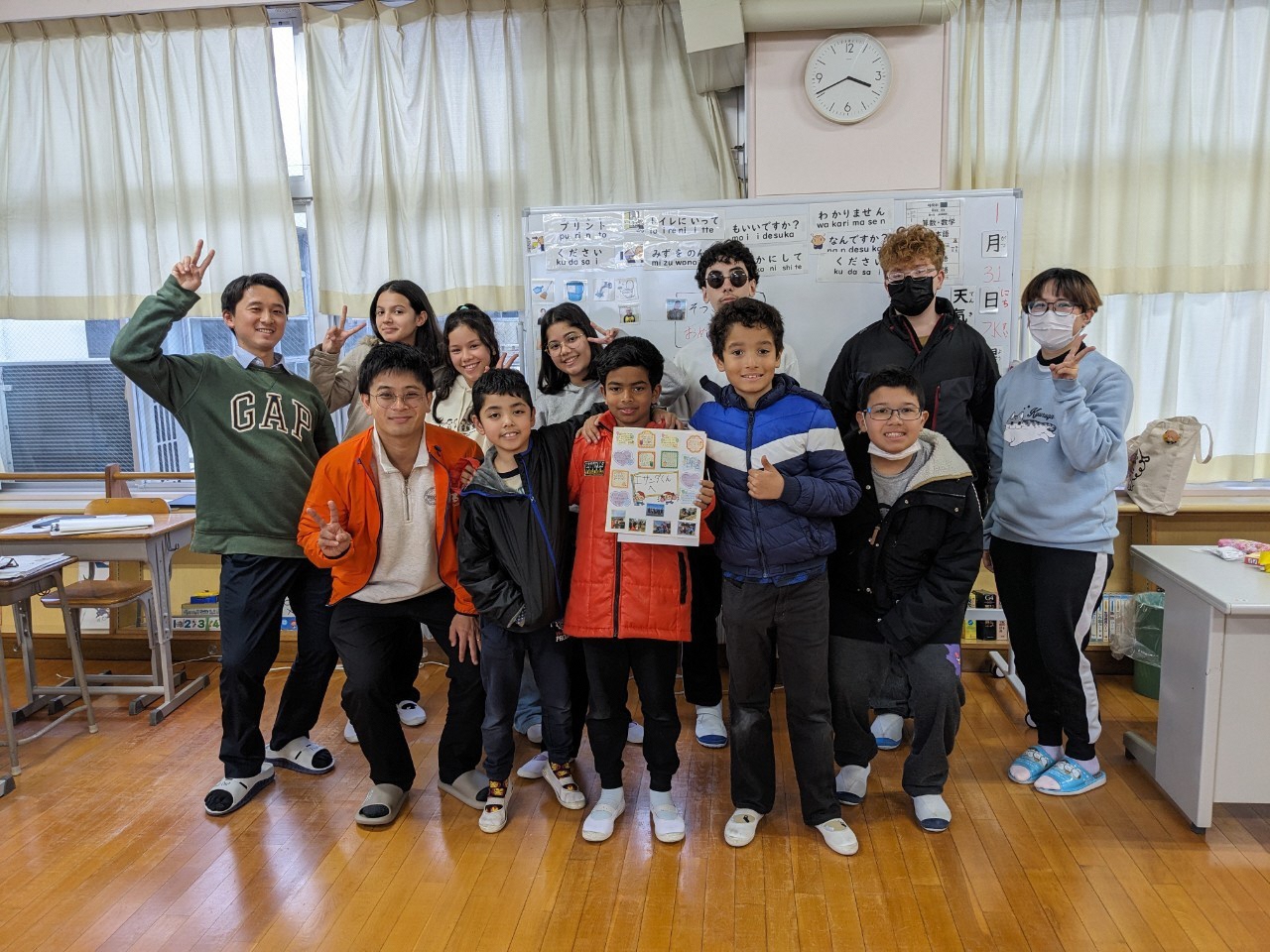▲外国籍児童のかたへ向けた日本語初期支援教室『いっぽ』(牧之原市からの委託事業)